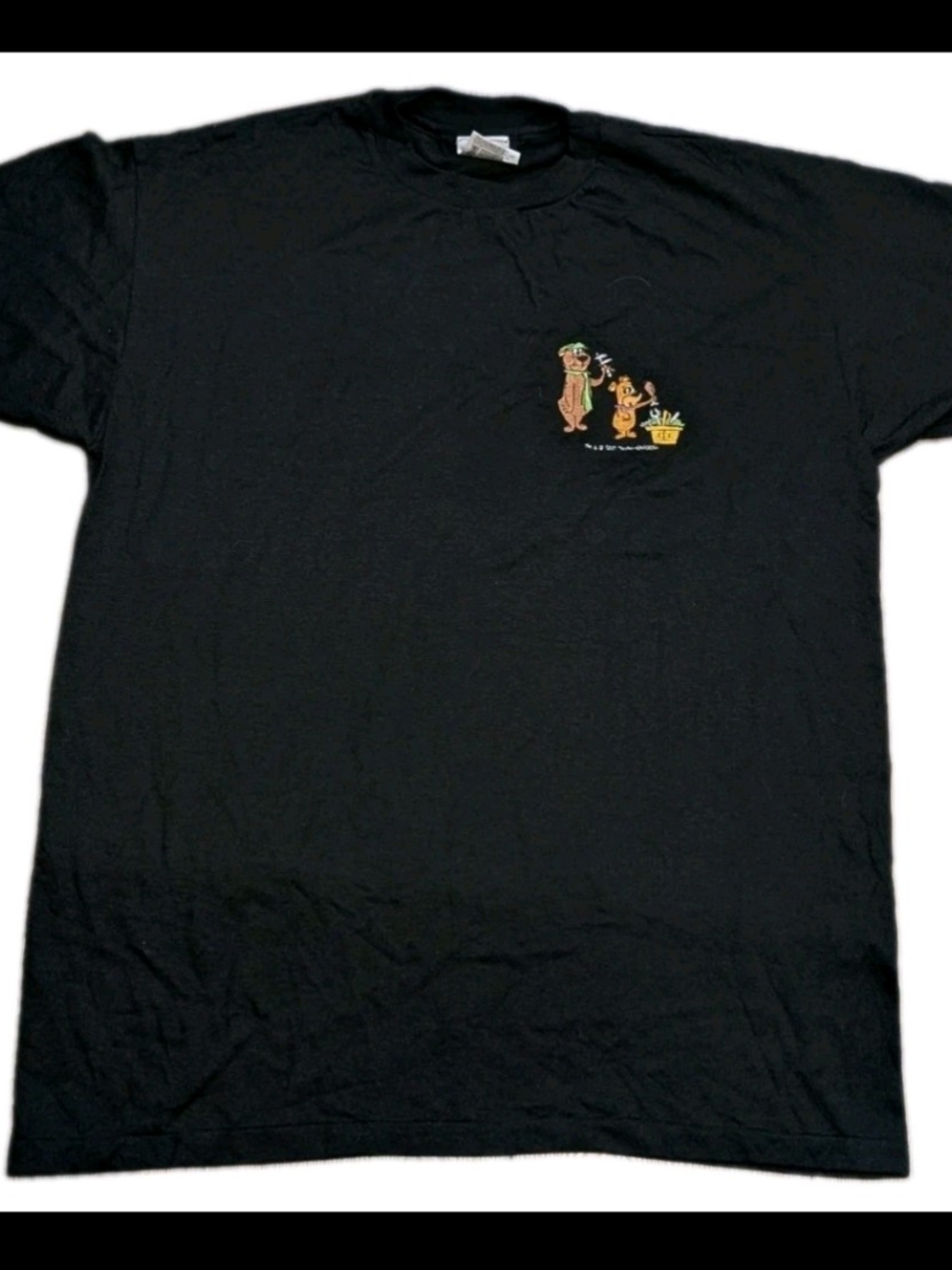 Vintage 1997 Yogi Bear Boo-Boo Embroidered T-Shirt L Single Stitch Hanna-Barbera
